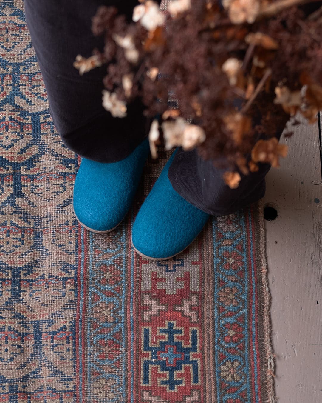 Greta Felted Wool Slippers