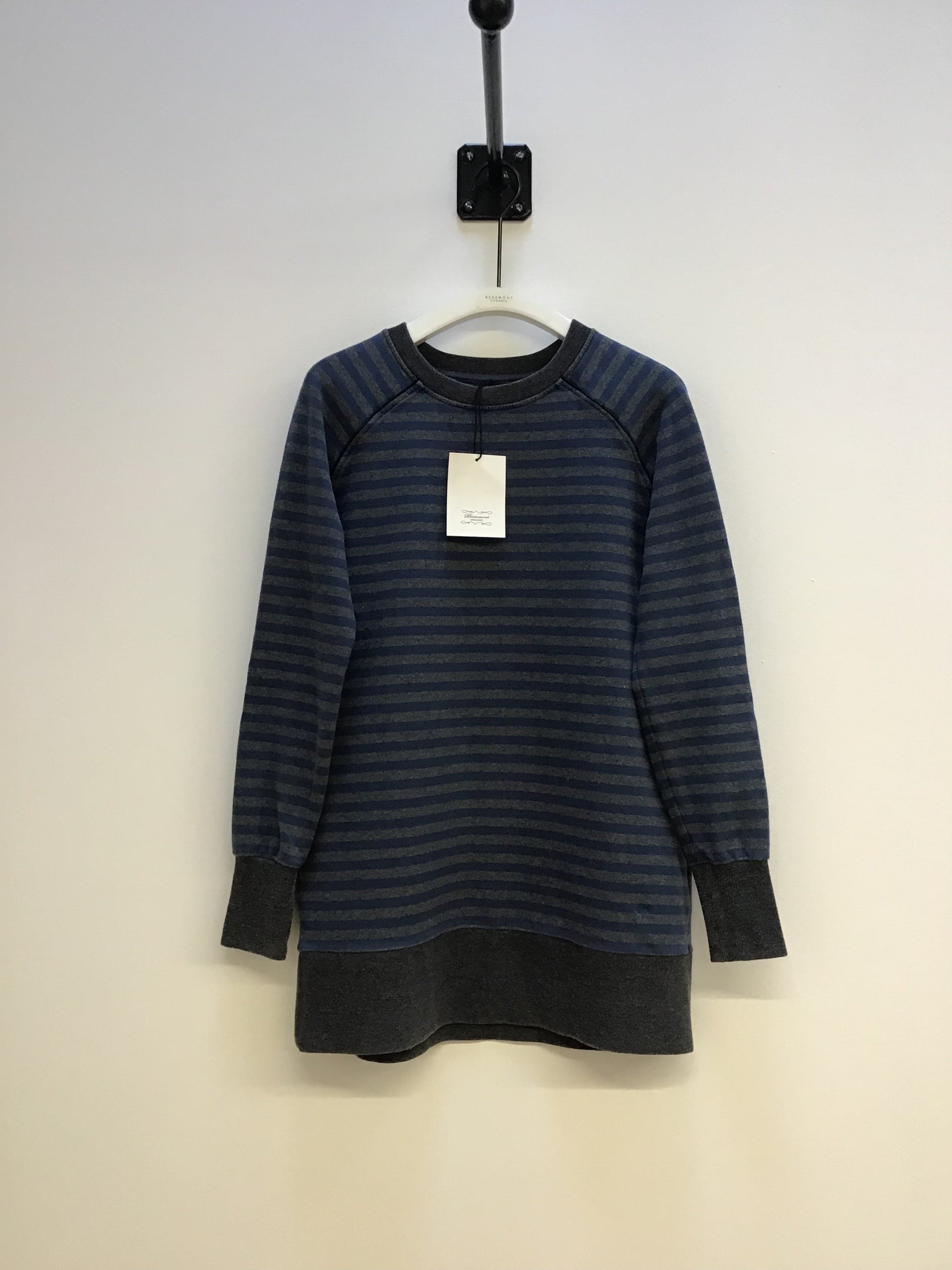 Skye Organic Cotton Sweater Dress in Blue Stripe Size S Preloved