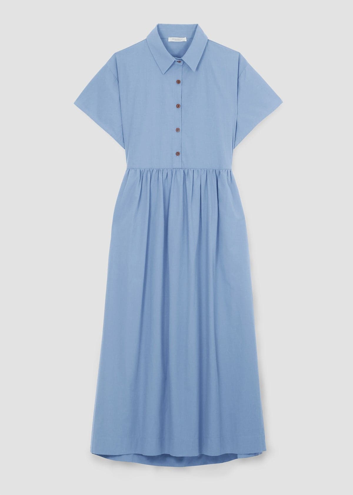Bronwyn Organic Cotton Dress in Washed Blue