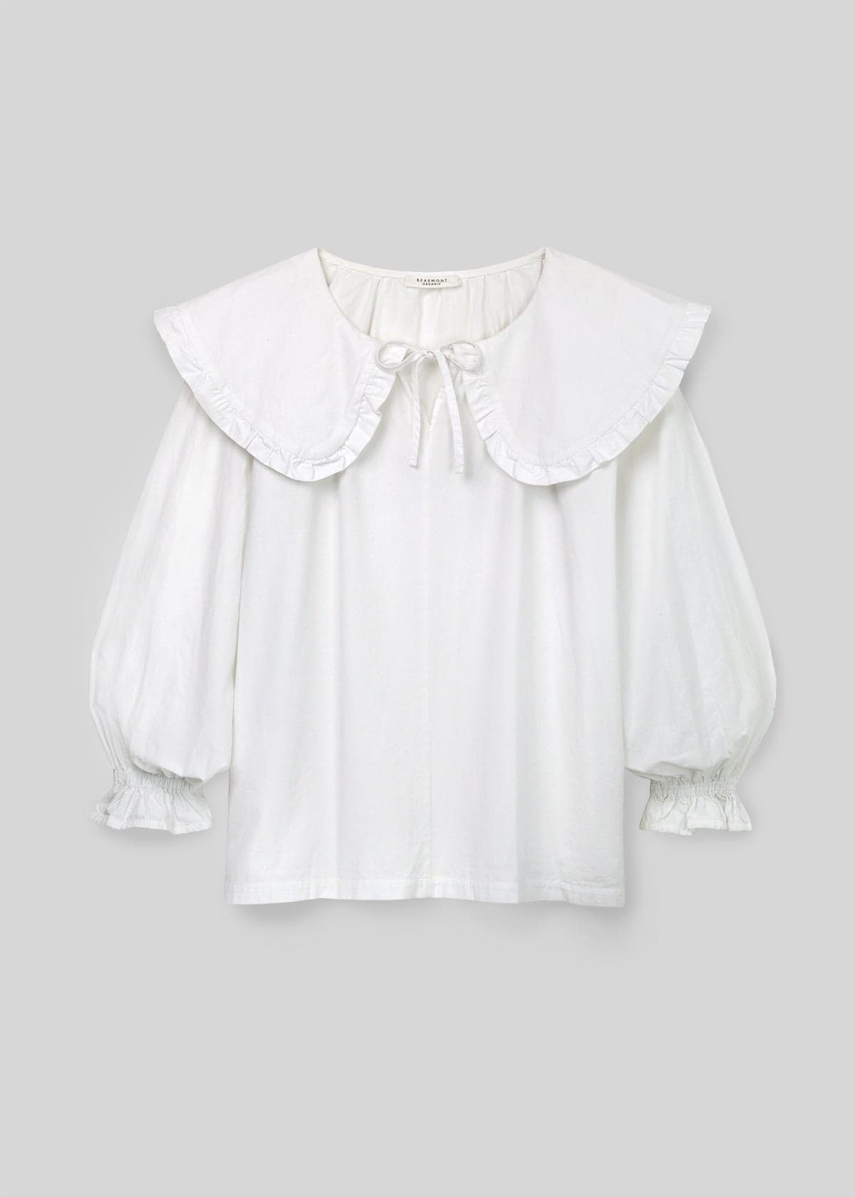 Camilla Organic Cotton Poplin Blouse in White