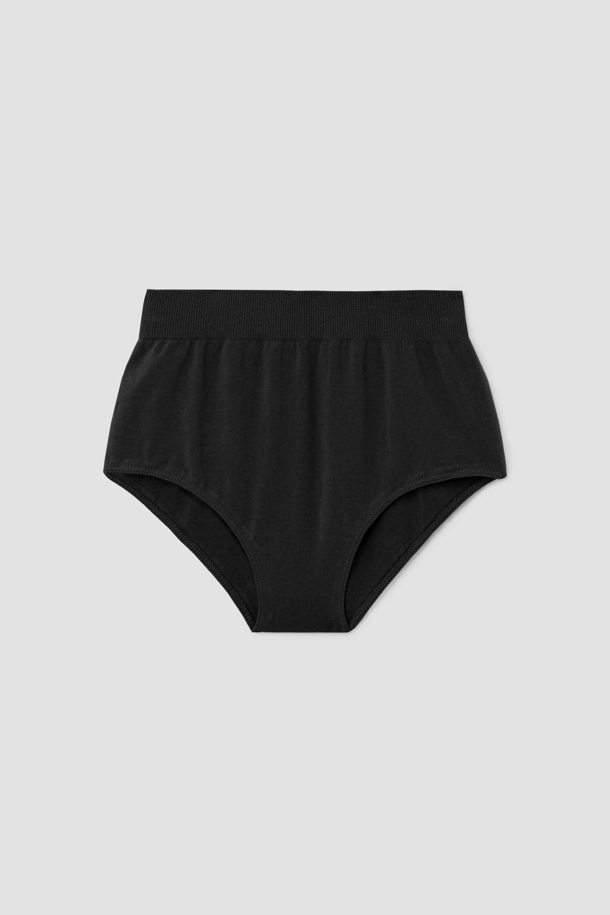 Endija Organic Cotton High Waisted Briefs In Black