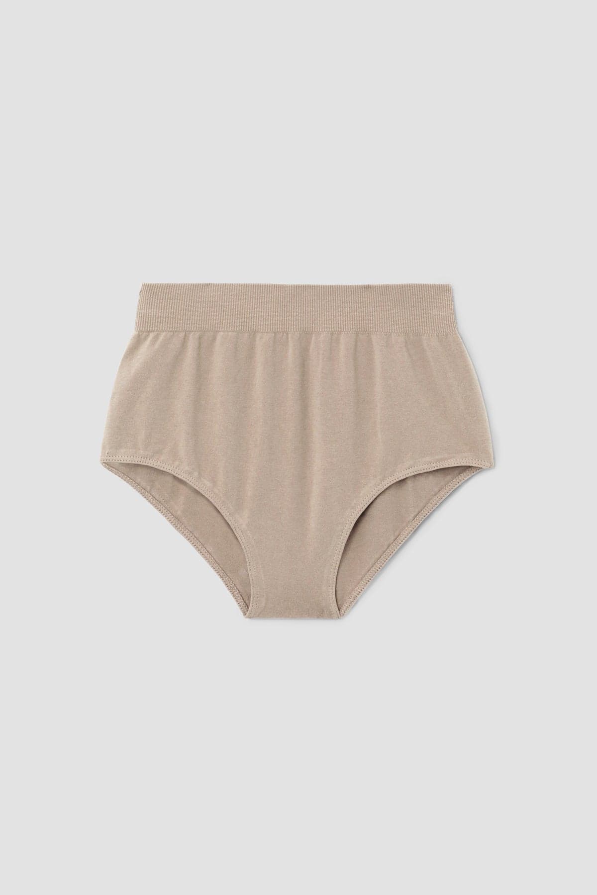 Endija Organic Cotton High Waisted Briefs In Sand