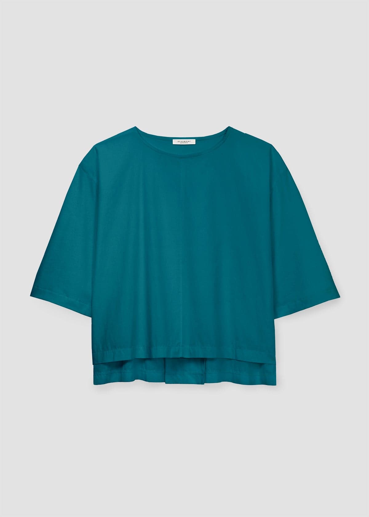 Shay Organic Cotton Jersey and Poplin Top in Pine