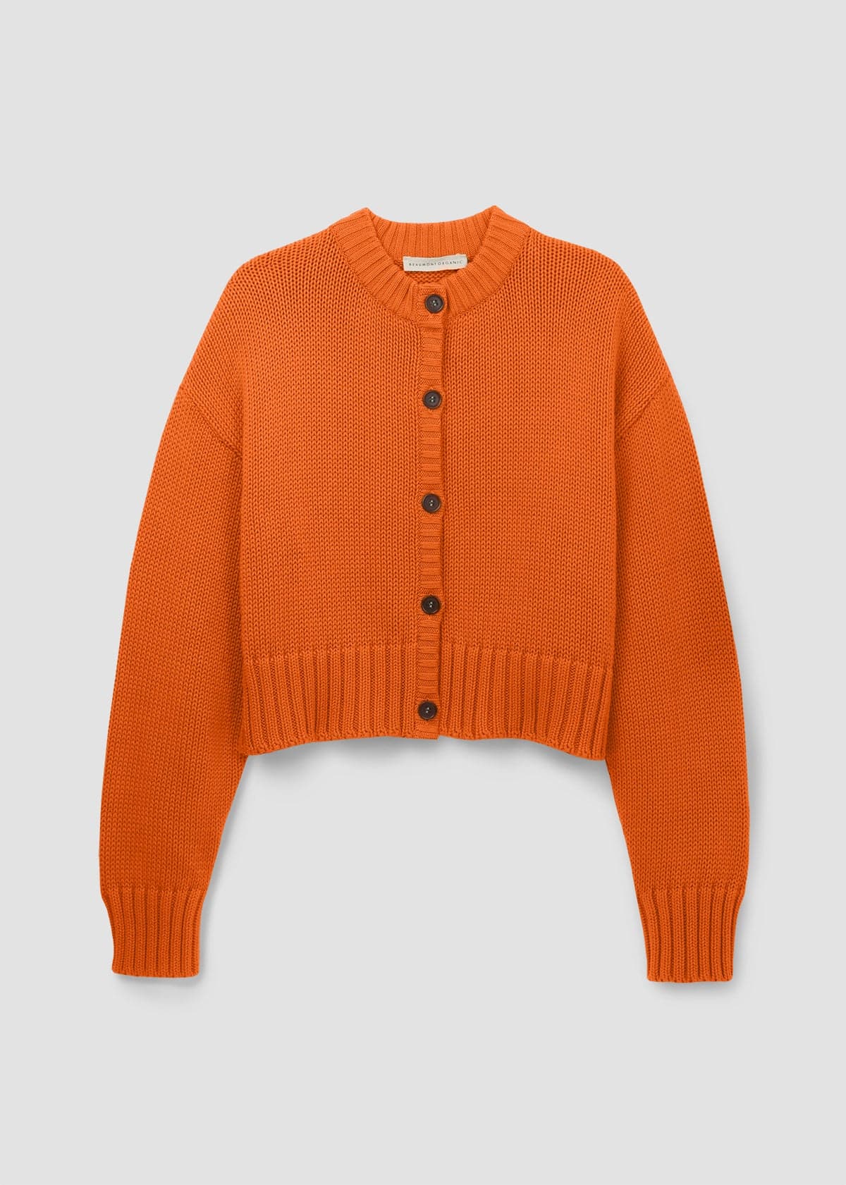 Sugi Organic Cotton Cardigan in Brick