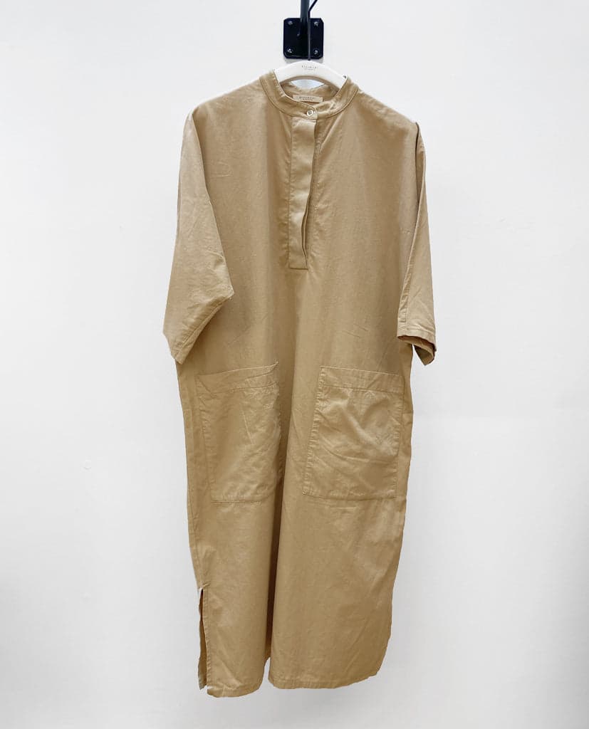 Fernanda Organic Cotton Dress in Stone XS Preloved