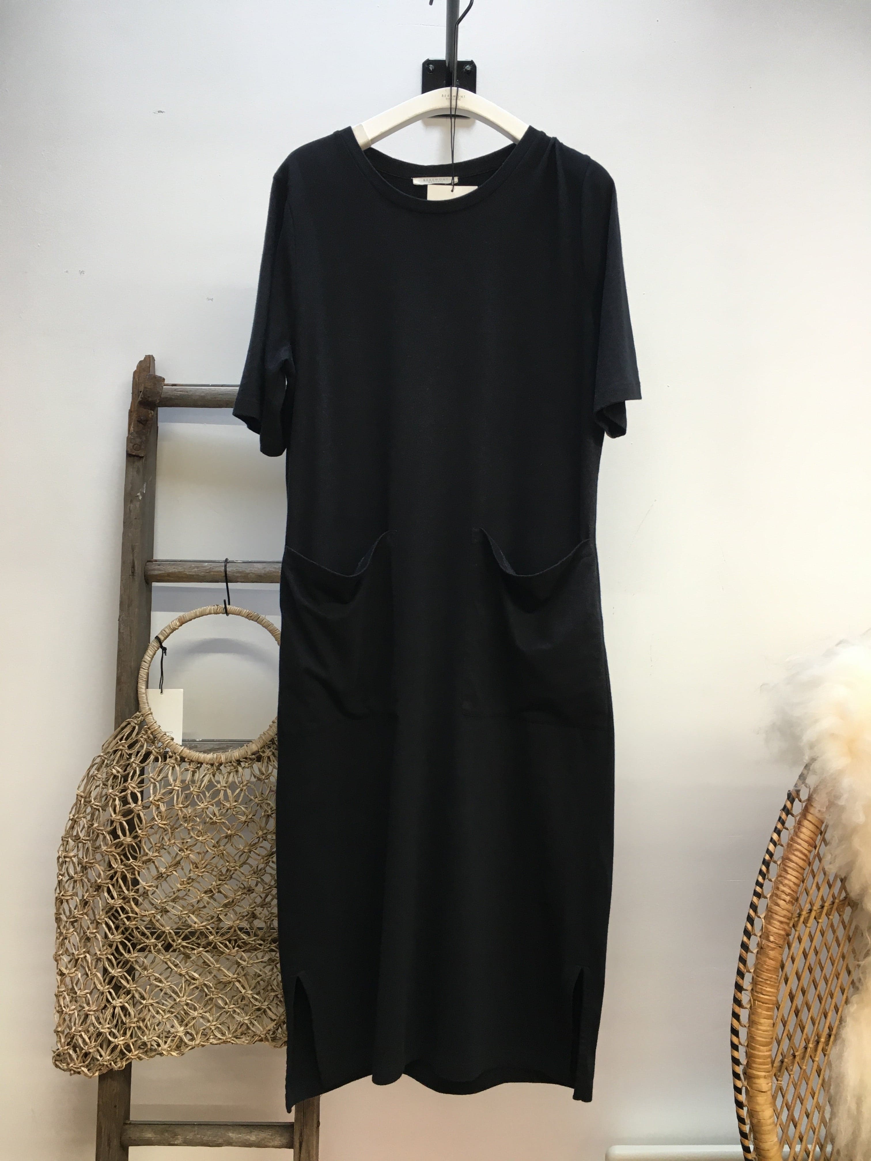 Lillian Organic Cotton Dress in Black XS Preloved