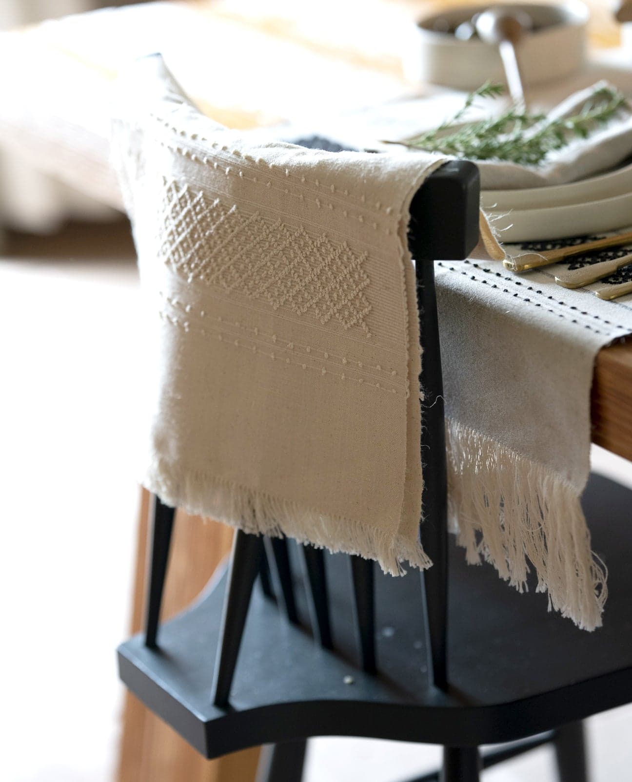Cela-Casa Small Linen Towel in Cream