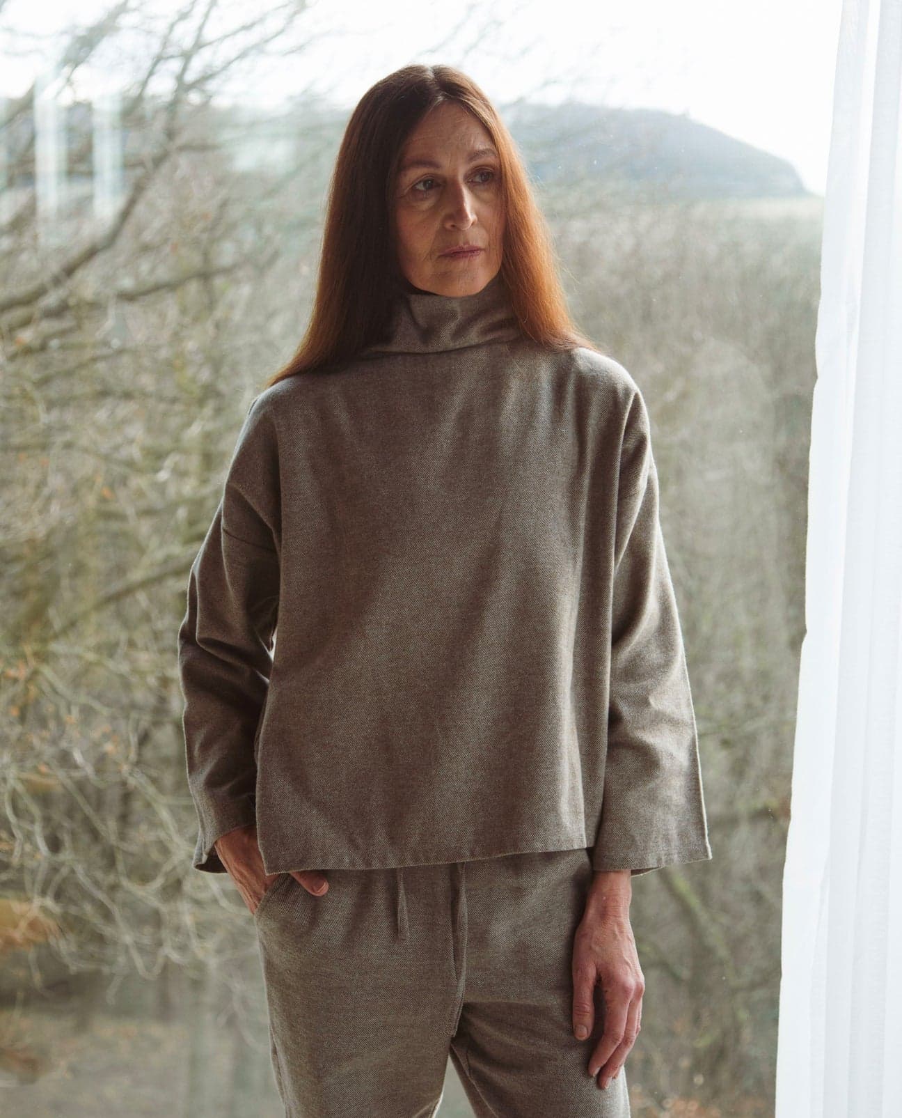 Ula-Jane Organic Cotton Top In Moss