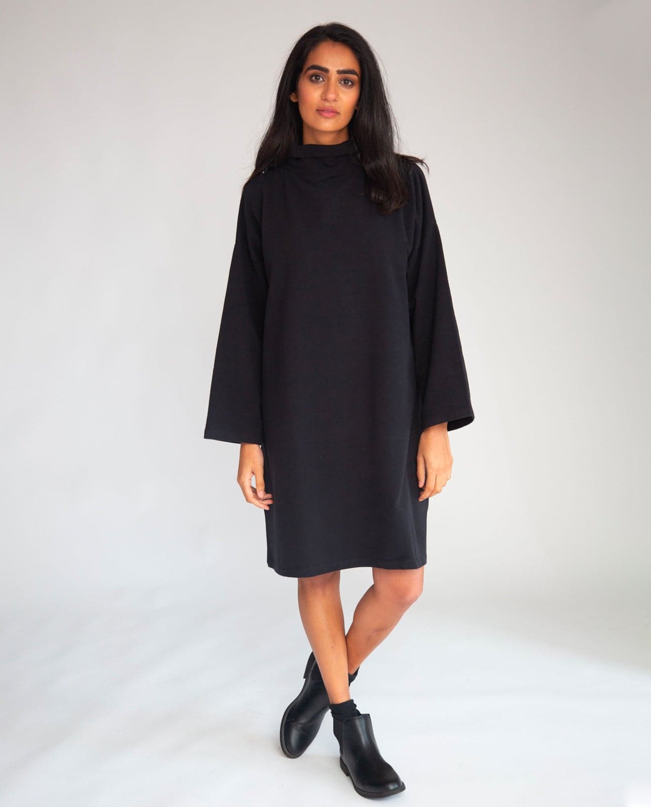 Xena Organic Cotton Dress In Black