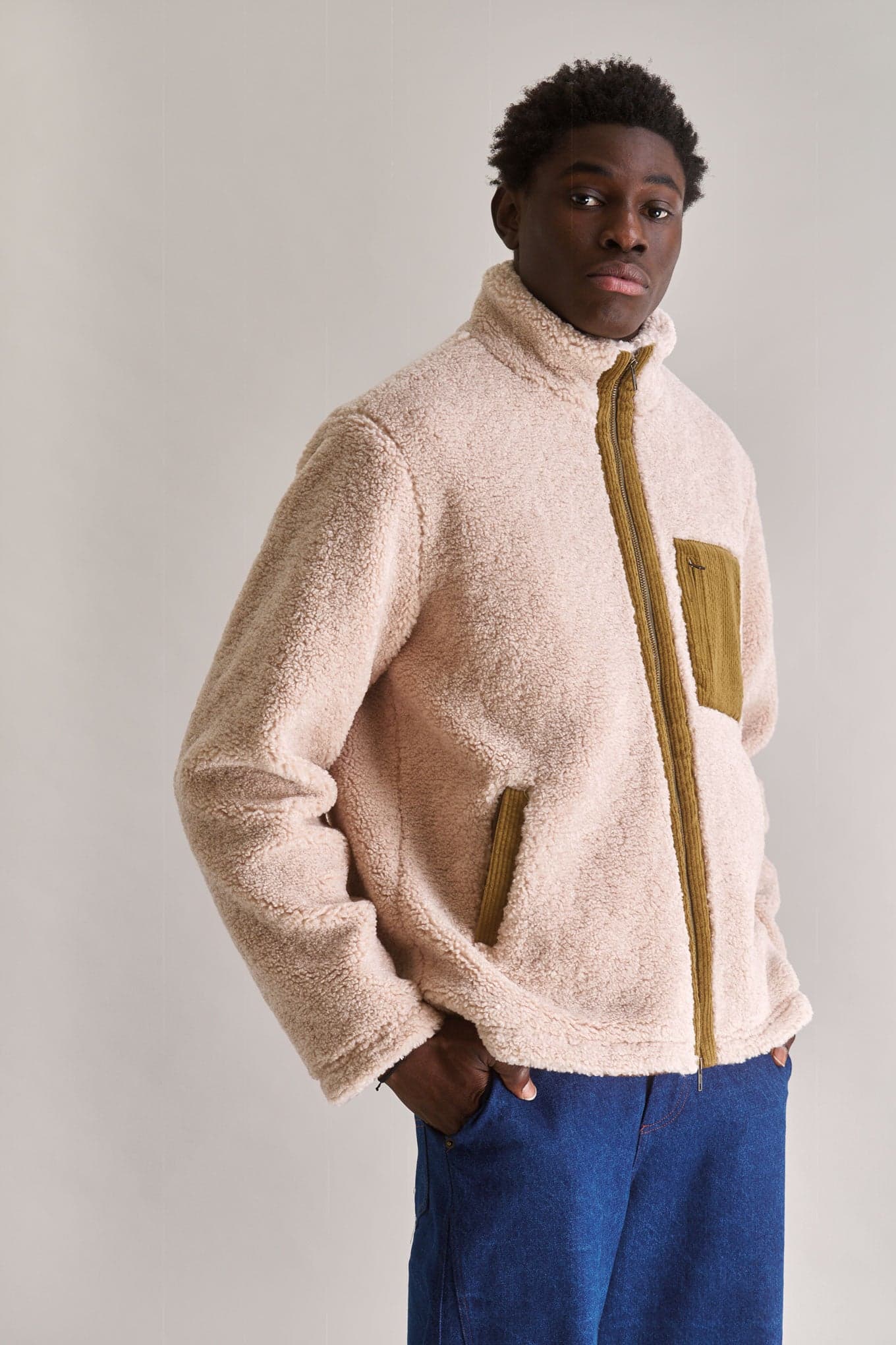 DREW Recycled PET Fleece Jacket - Sand