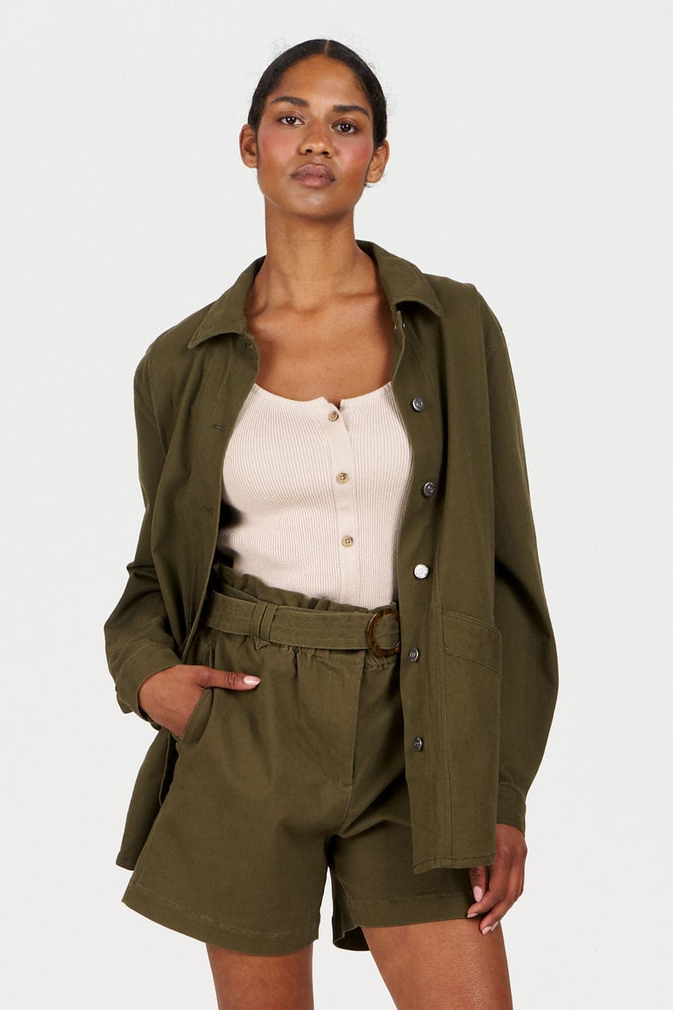 CHORE Organic Cotton Jacket - khaki