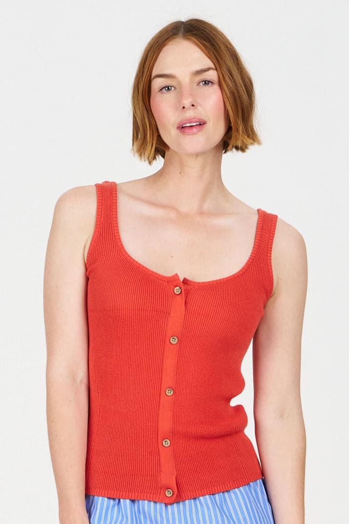 COVE - GOTS Organic Cotton Vest - Orange