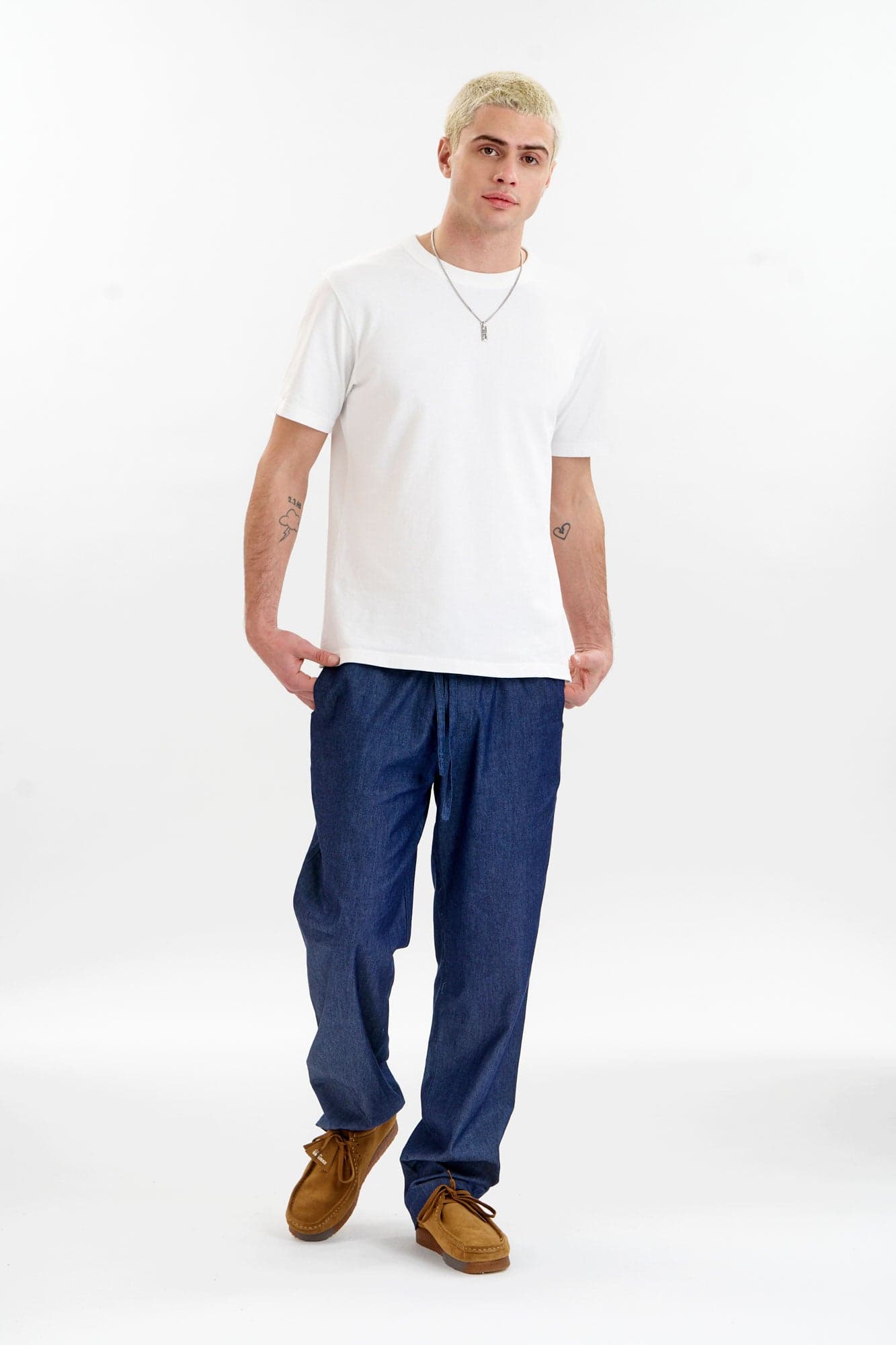 JOSHUA Organic Cotton Trousers – Mid Wash
