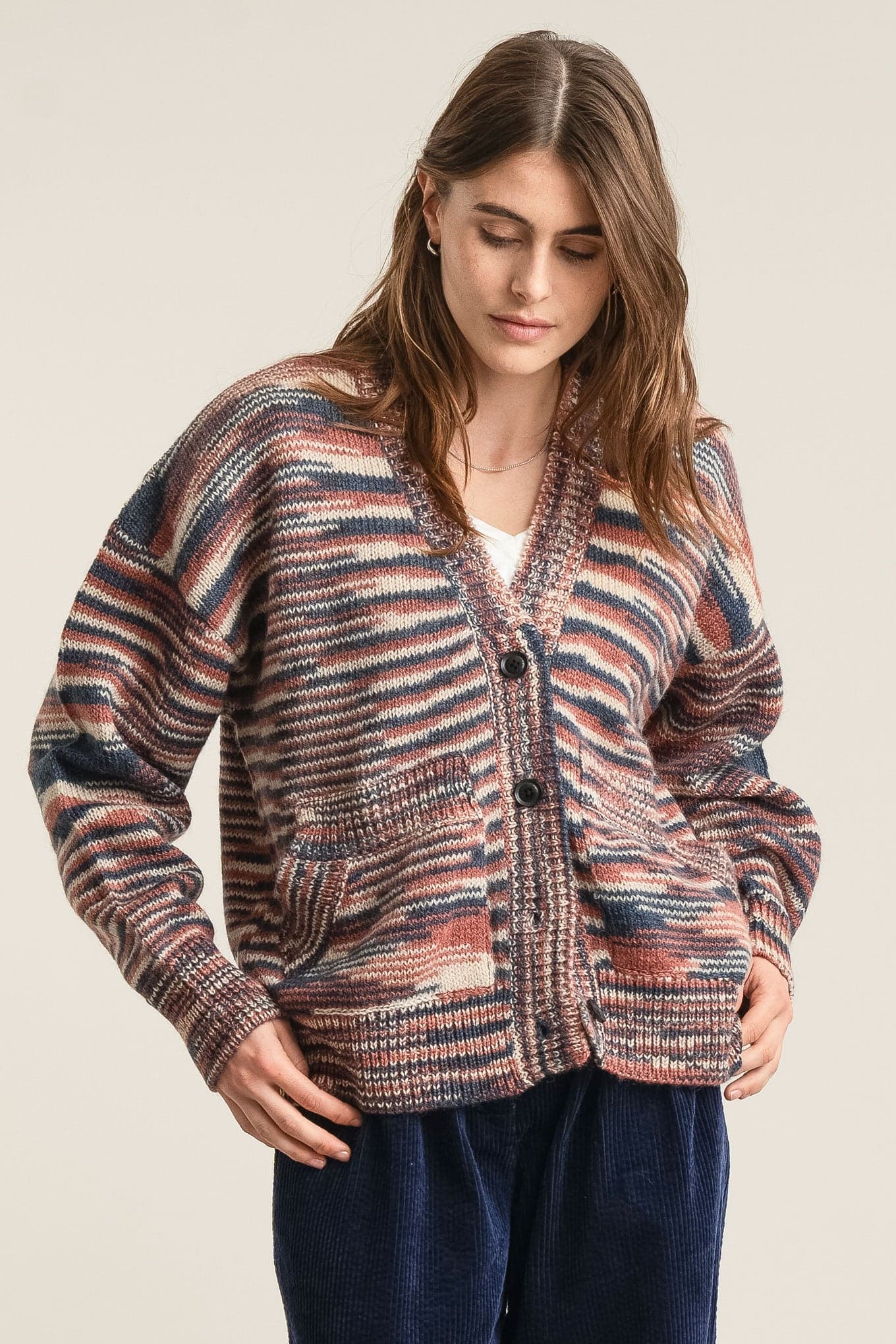 HOPE Lambswool Cardigan - Pink