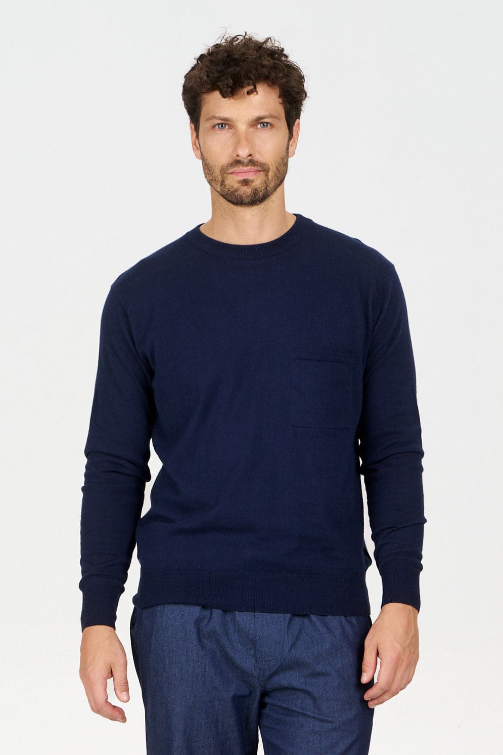POCKET - GOTS Organic Cotton Jumper - Navy