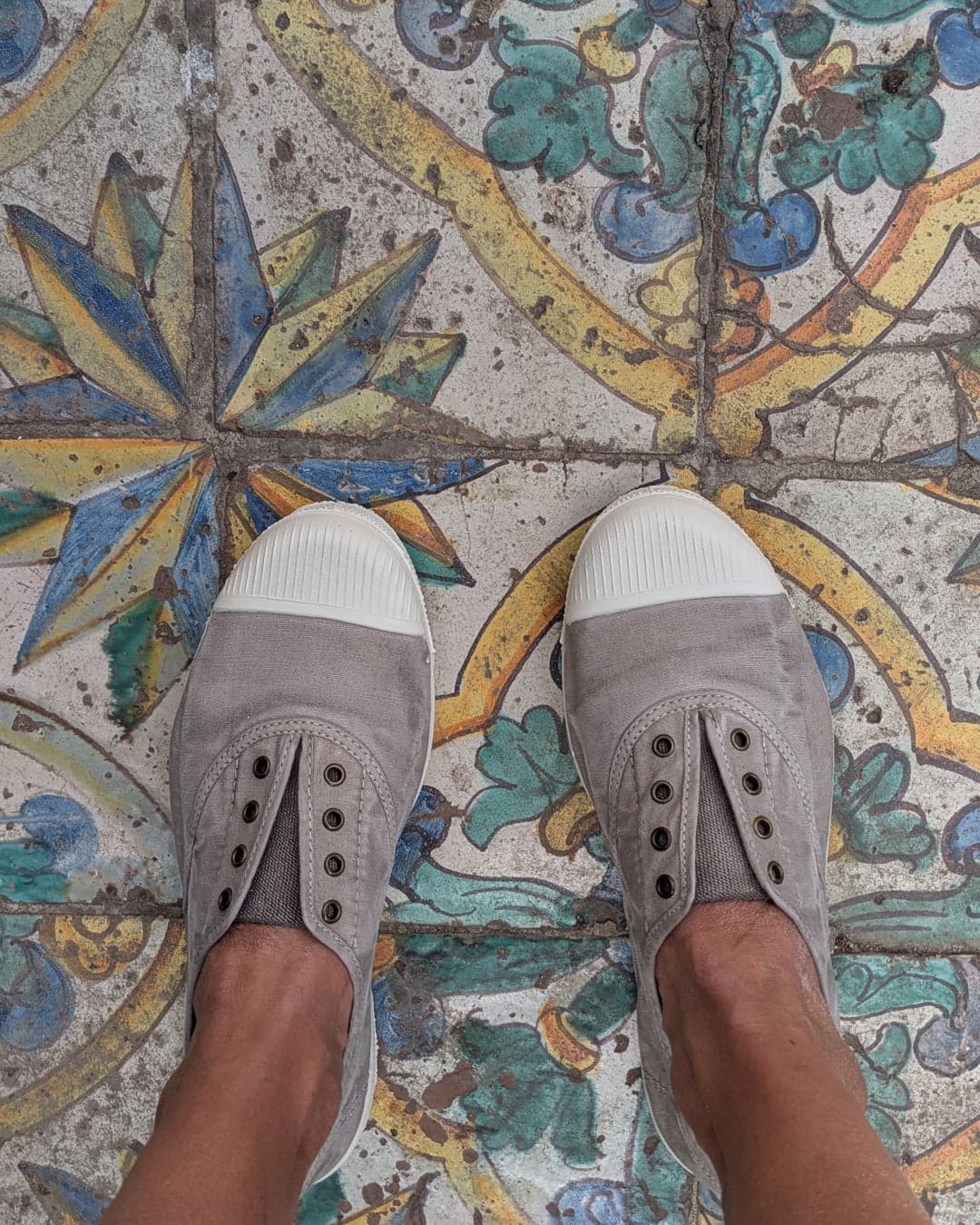 Lola Grey Cotton Plimsolls