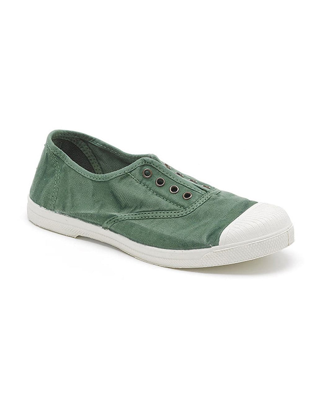Lola Green Cotton Plimsolls
