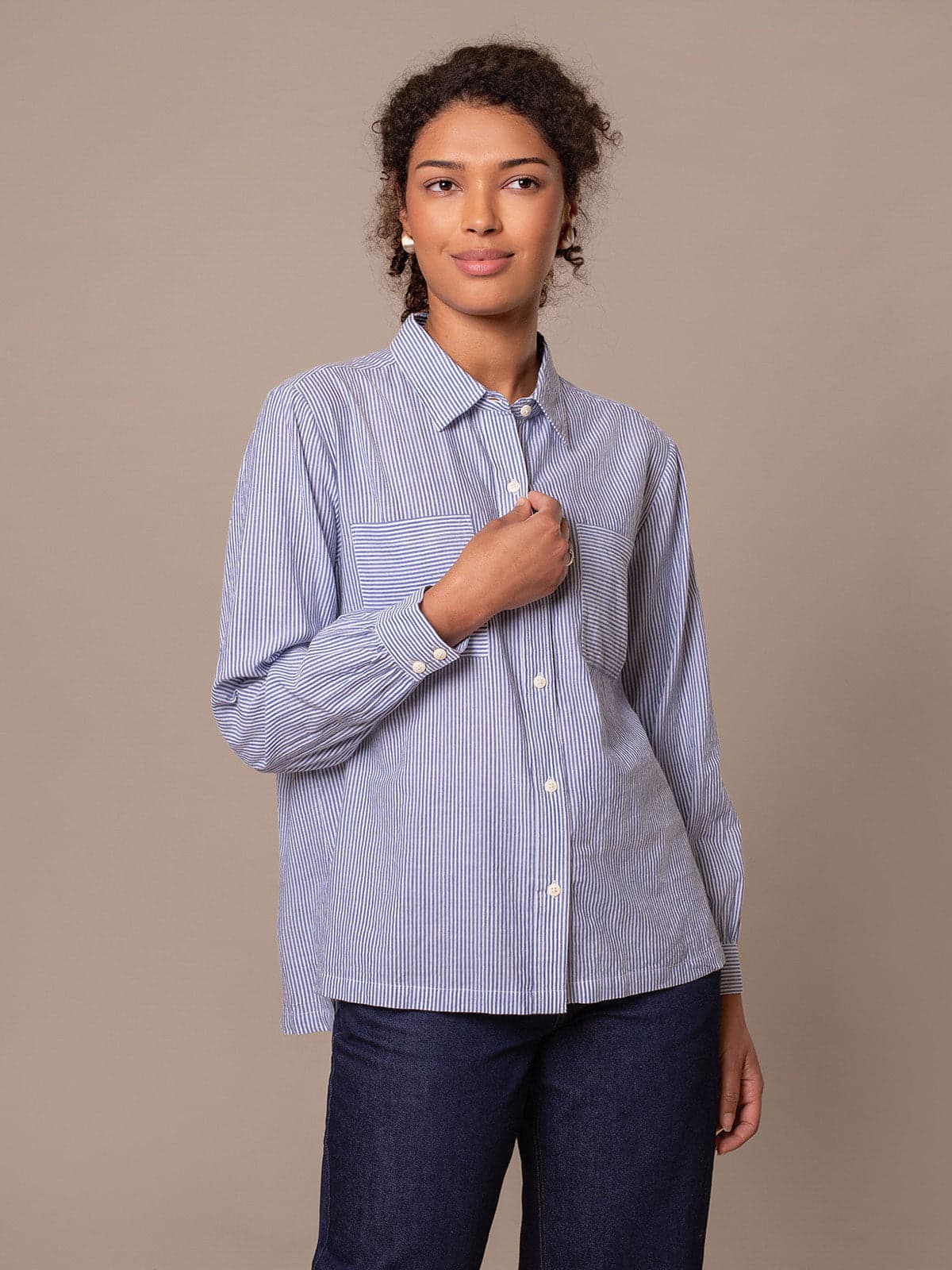 Side Split Cotton Shirt