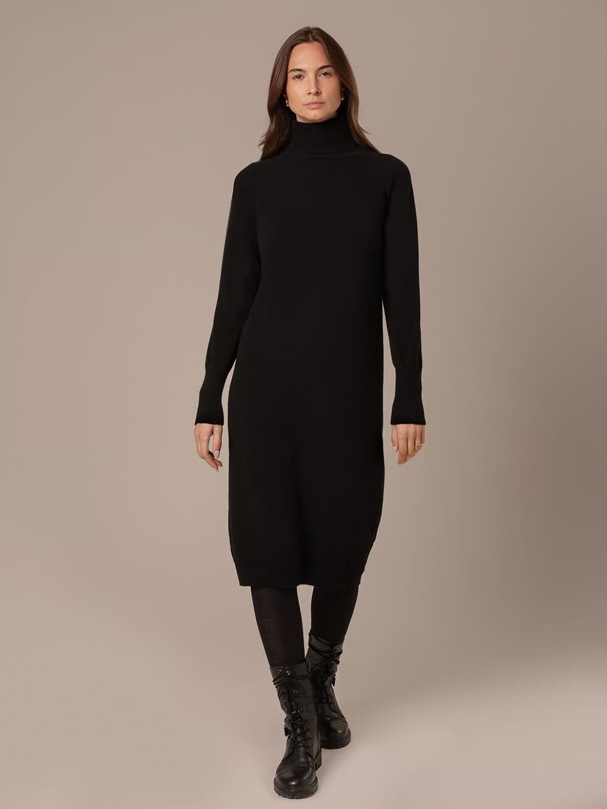 Supersoft Midi Roll Neck Dress