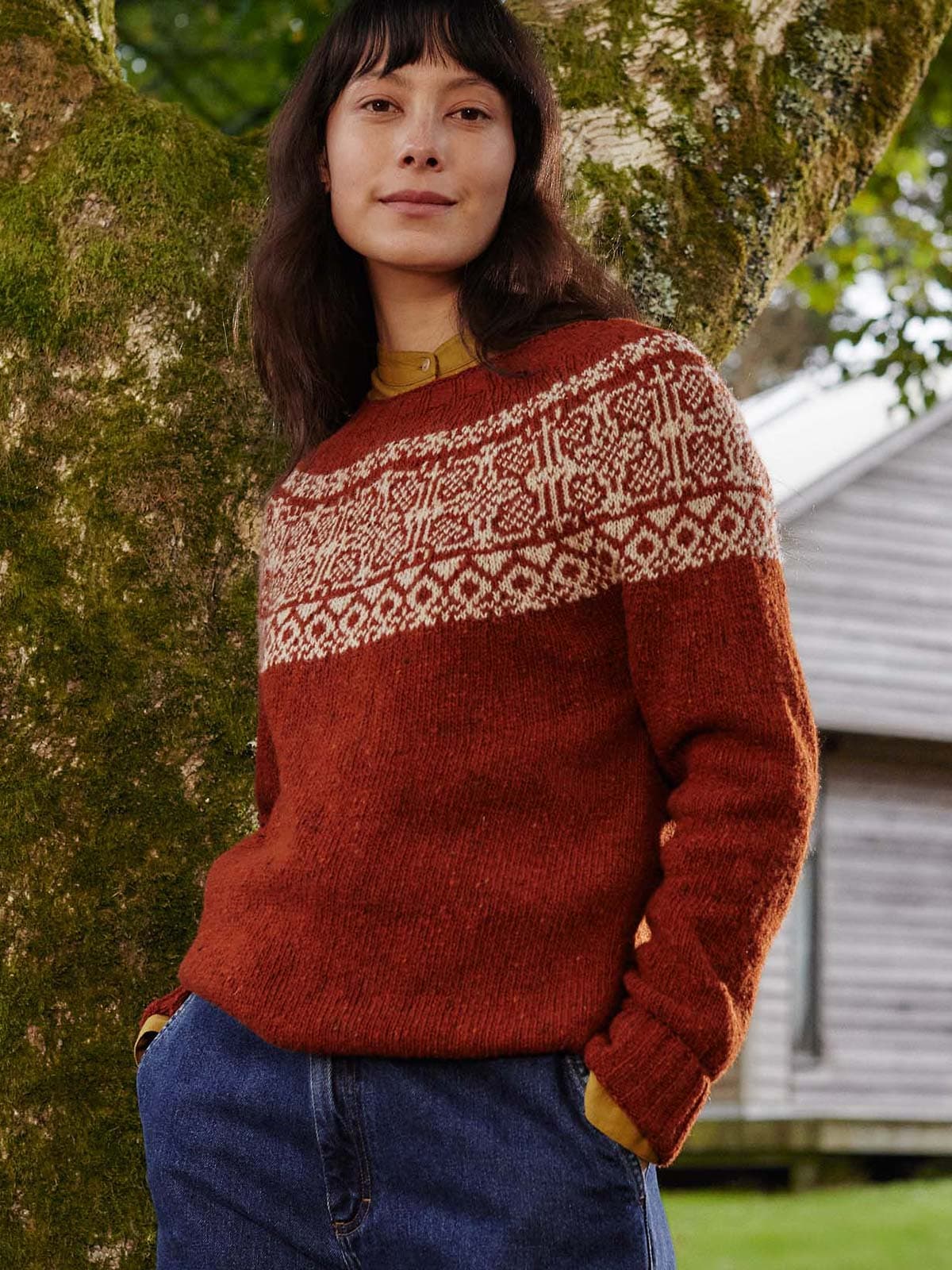 Donegal Vintage Jacquard Jumper