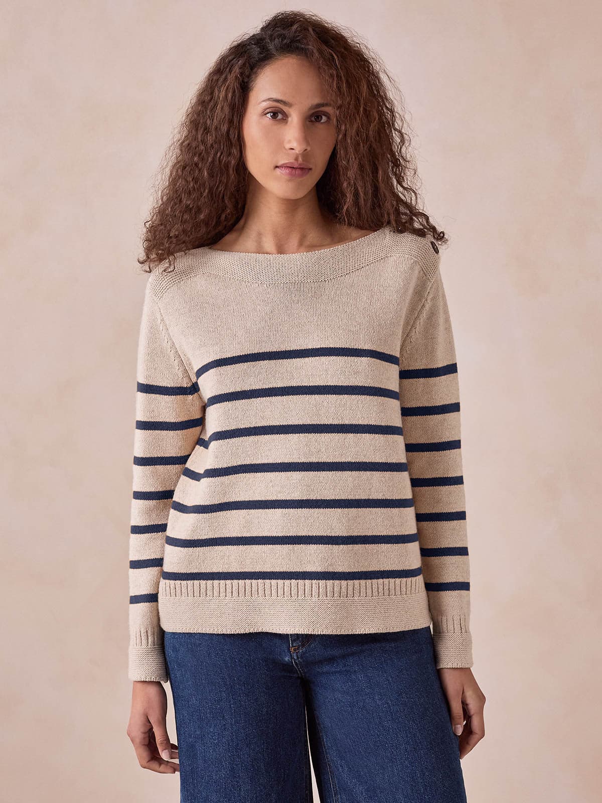 Button Detail Gansey Jumper