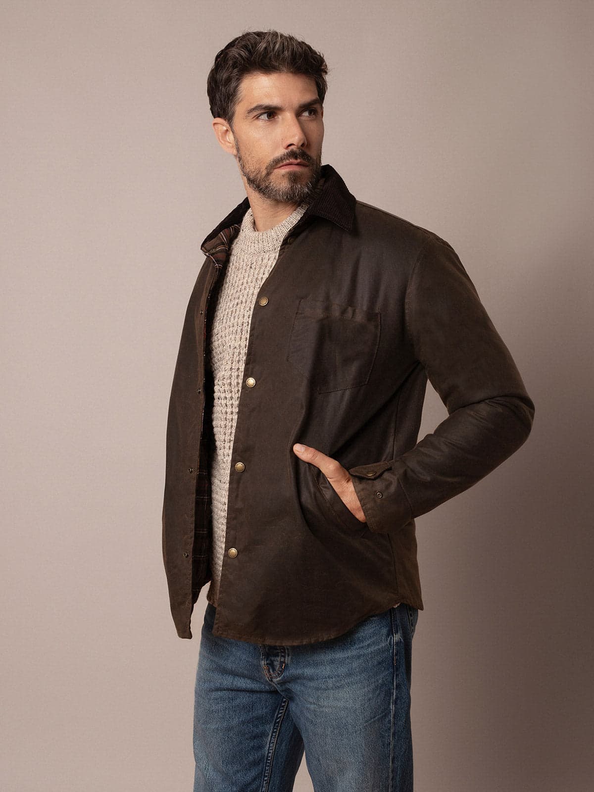 Men's Waxed Cotton Overshirt