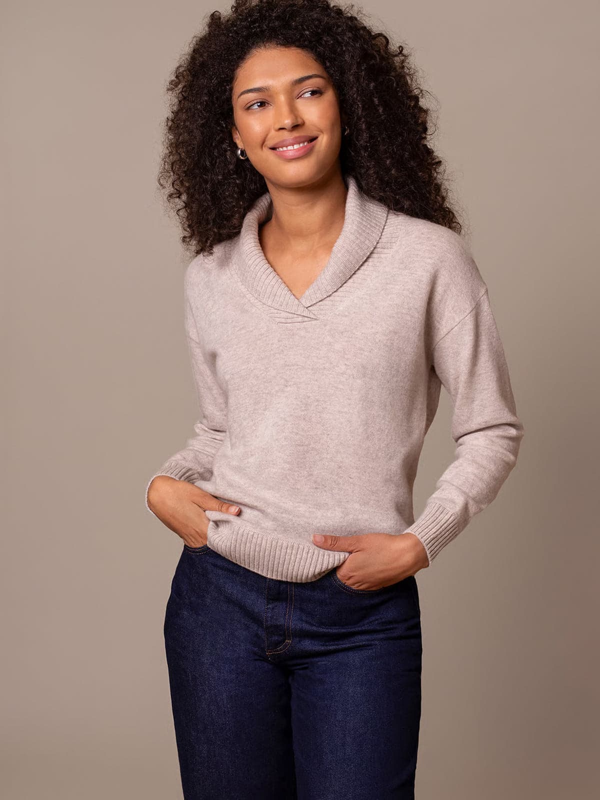 Lambswool Shawl Collar Jumper