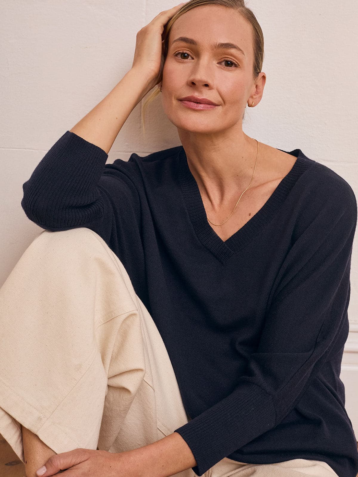 Merino Slouchy V Neck Jumper