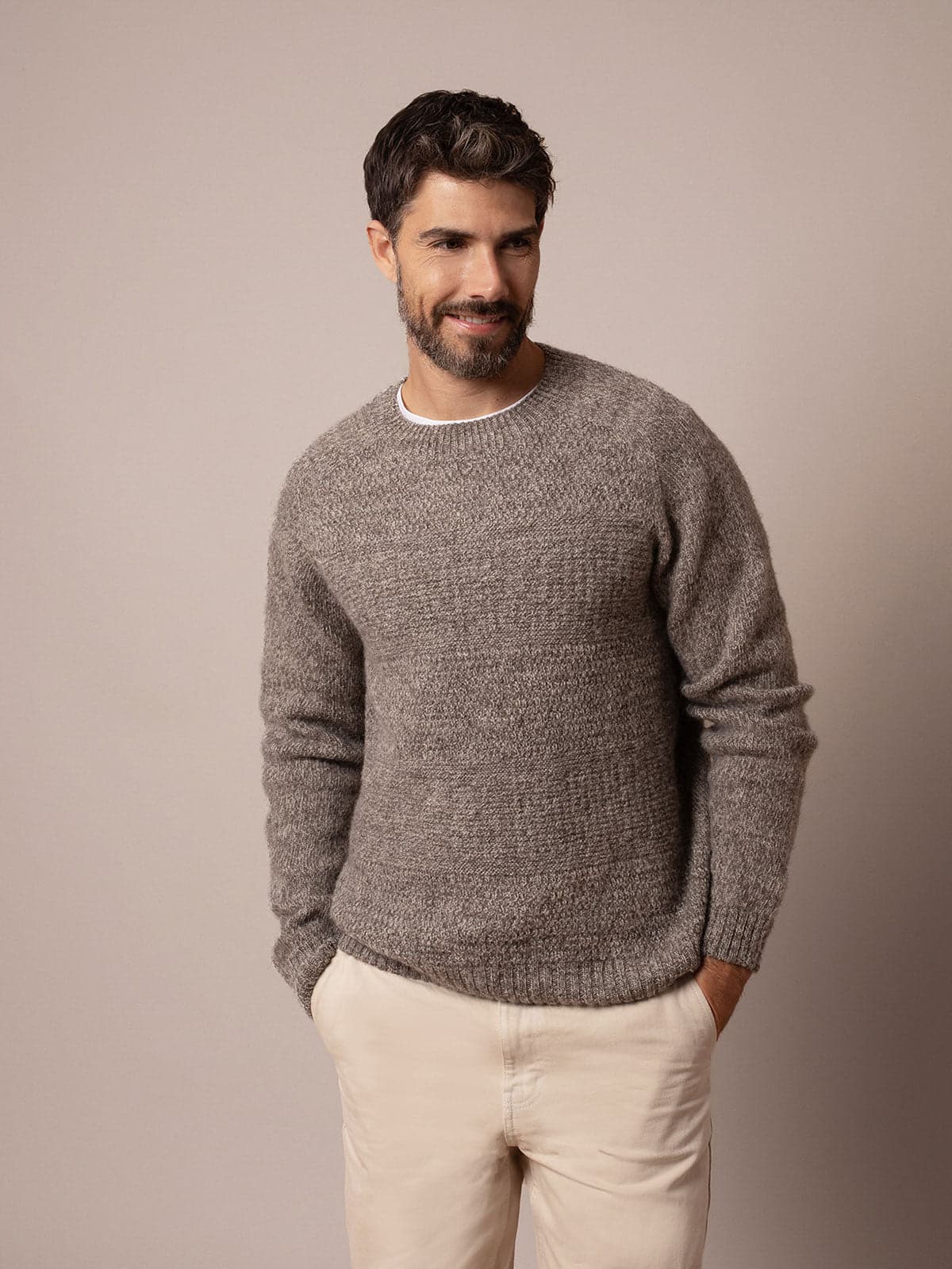 Men's Saddle Shoulder Stitch Detail Jumper