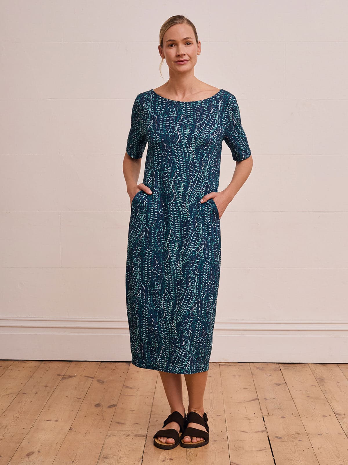 Organic Cotton Blend Button Back Dress