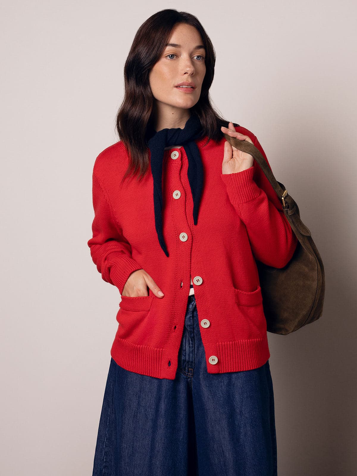 Crew Neck Cardigan