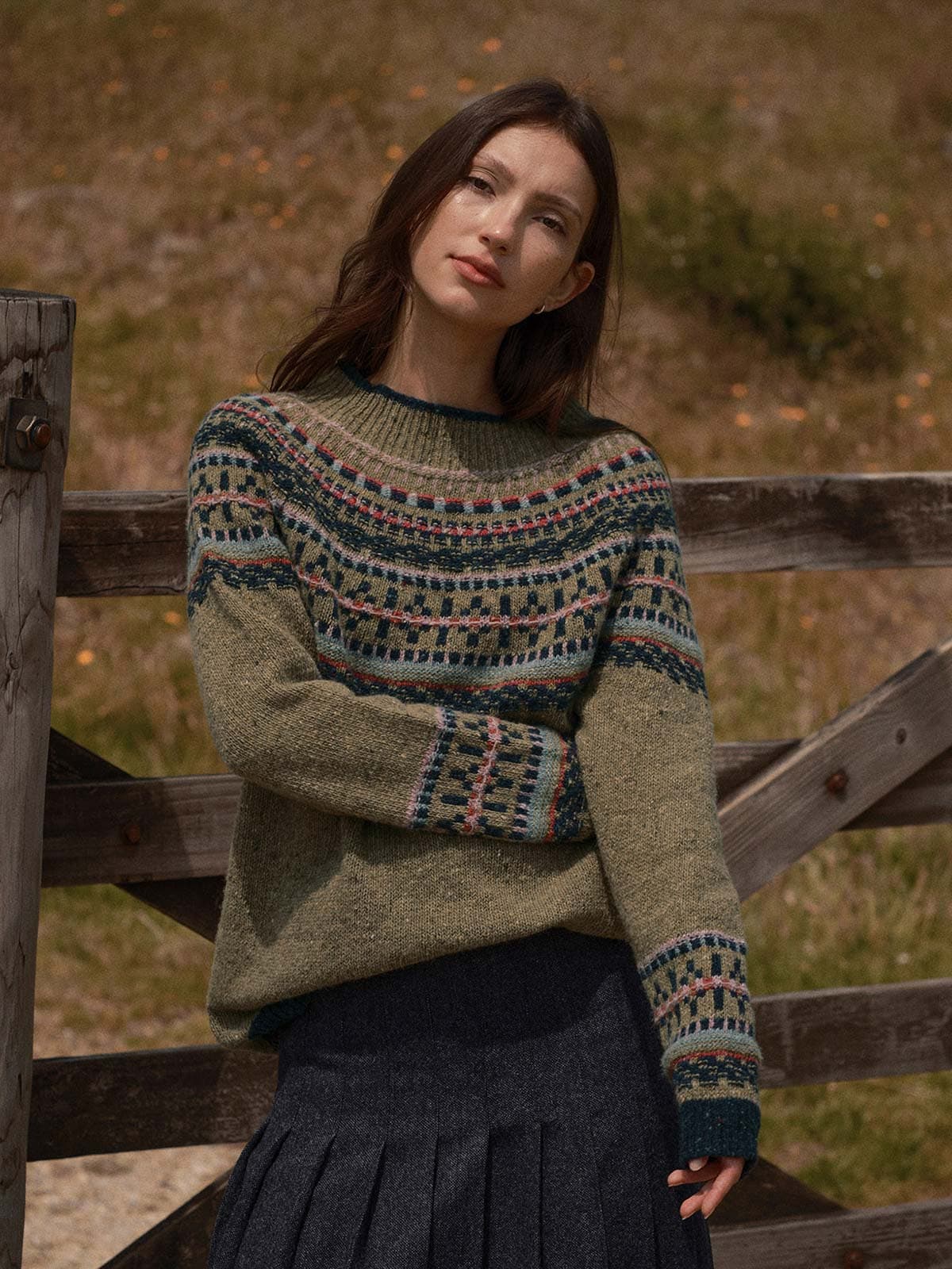 Donegal Fair Isle Yoke Jumper