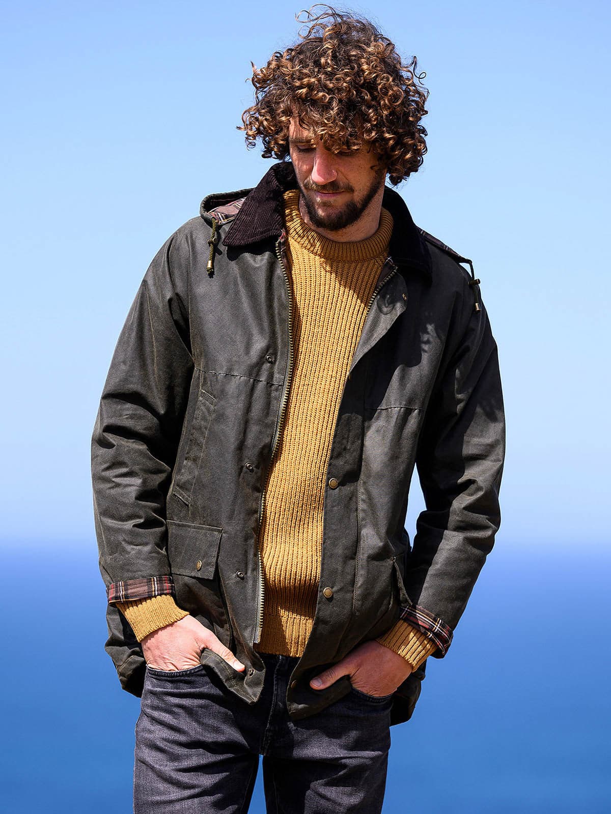 Men's Grown On Sleeve Waxed Jacket