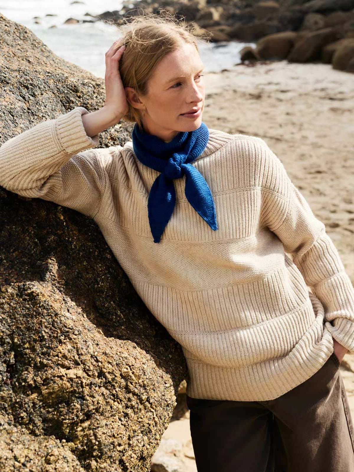 Multi Stitch Funnel Neck Jumpers