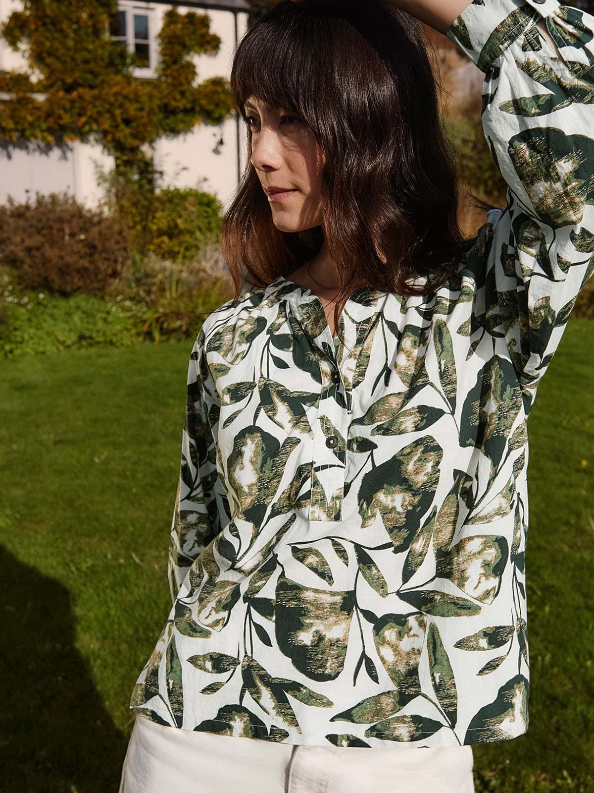 Gathered Woven Blouse