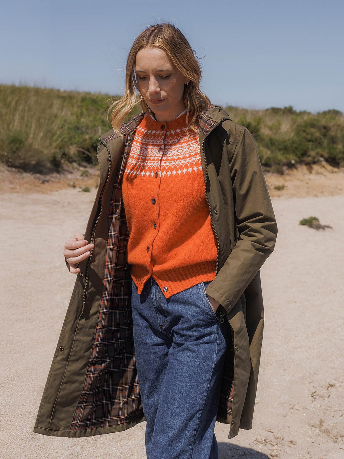 Pleat Back Coat
