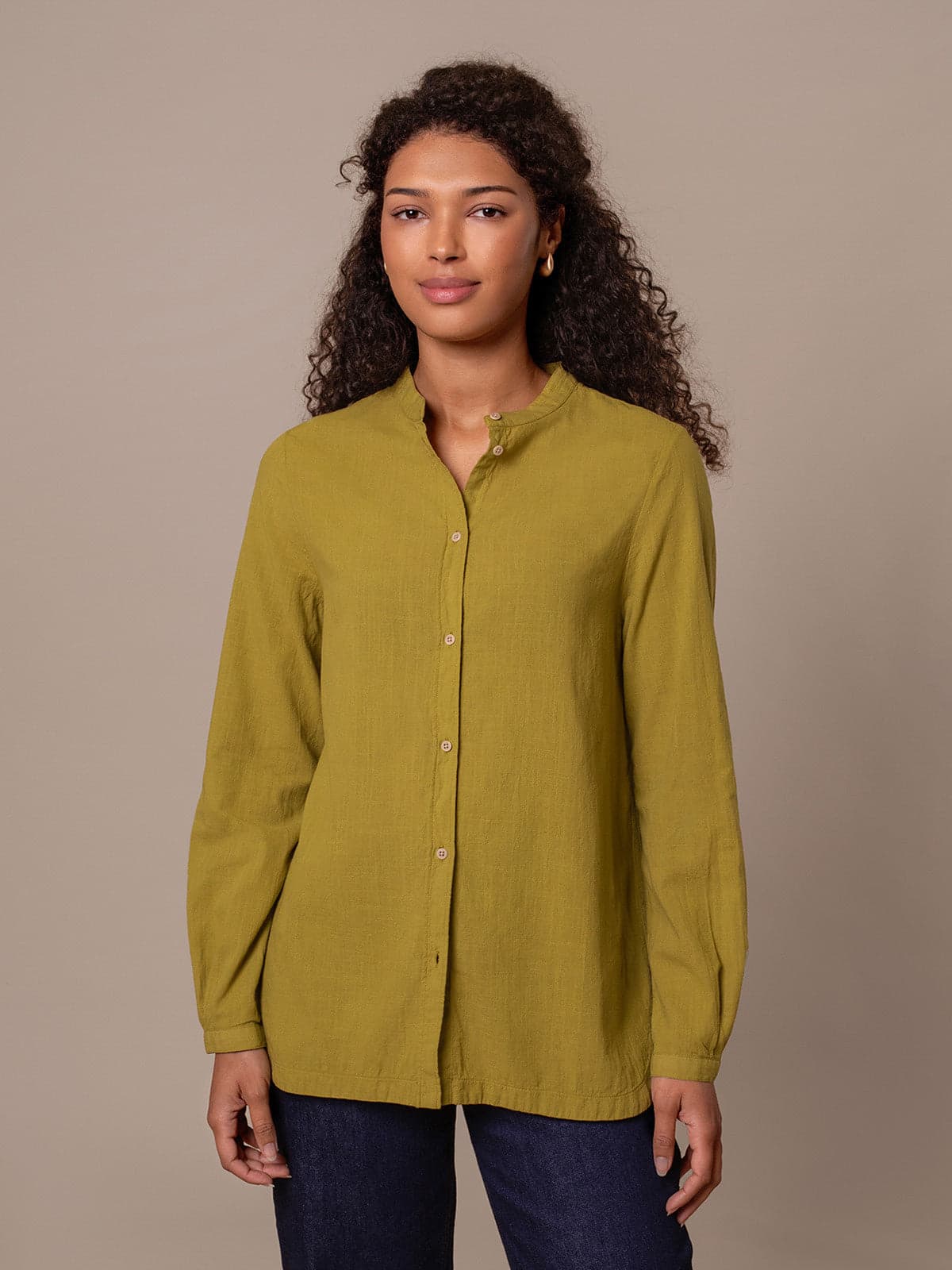 Textured Pleat Back Shirt