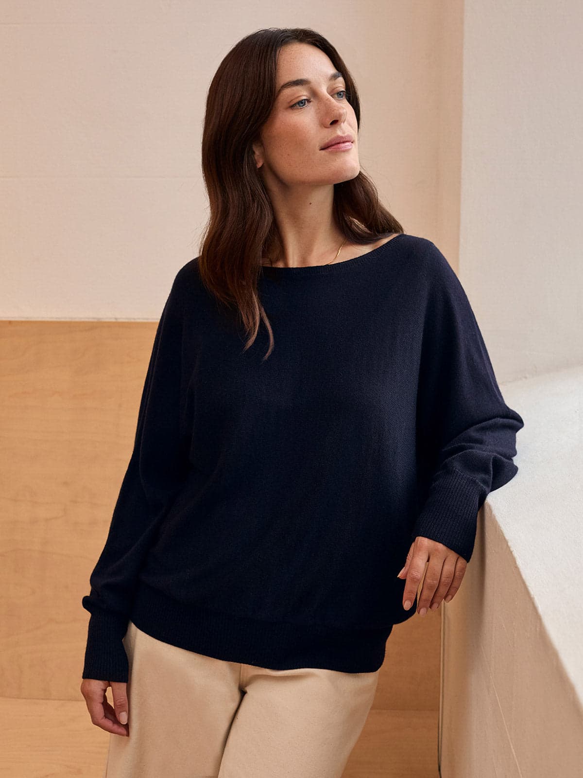 Merino Blend Fine Knit Dolman Jumper