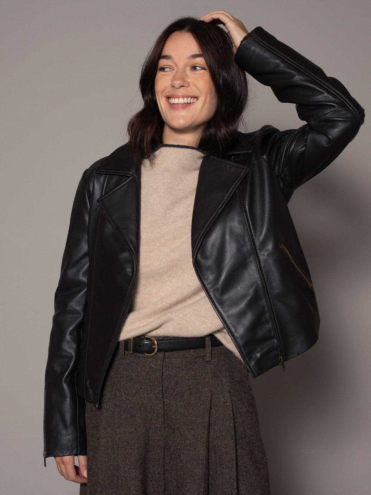 Classic Leather Biker Jacket