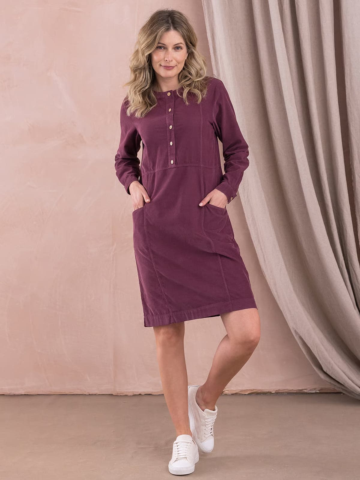 Baby Cord Knee Length Dress