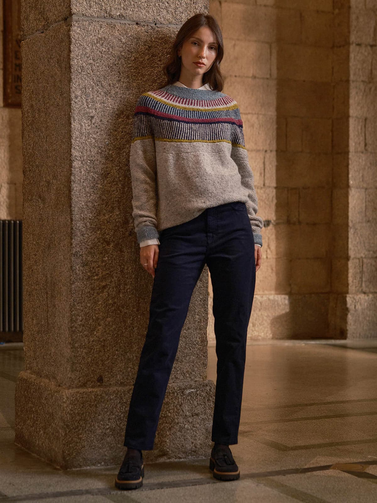 Stretch Twill Slim Leg Trousers