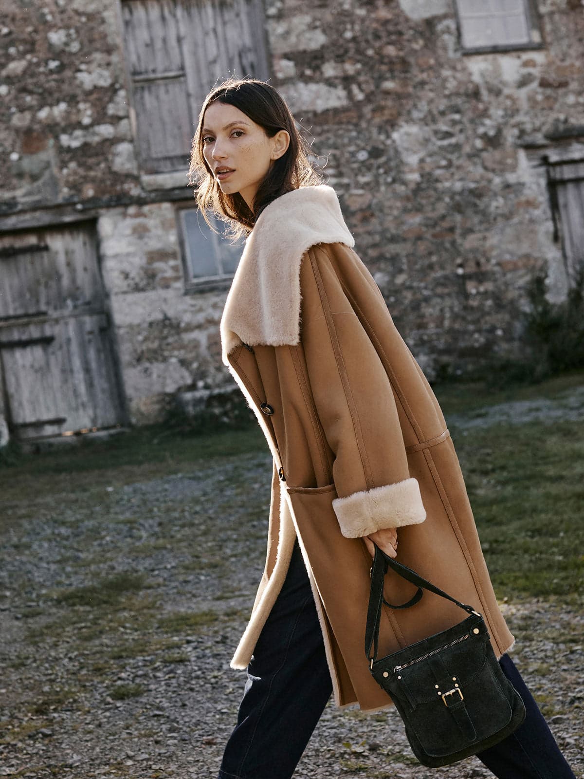 Drape Collar Wrap Coat