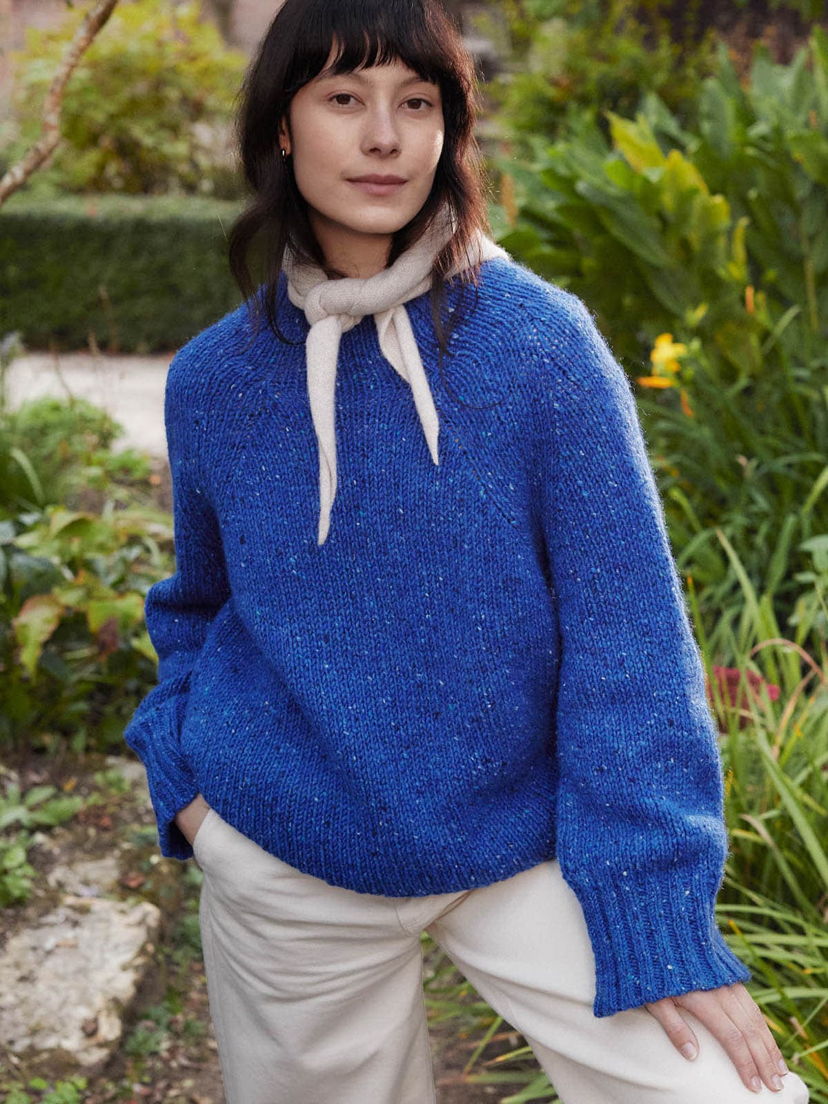 Kilcarra Tweed Funnel Neck Jumper