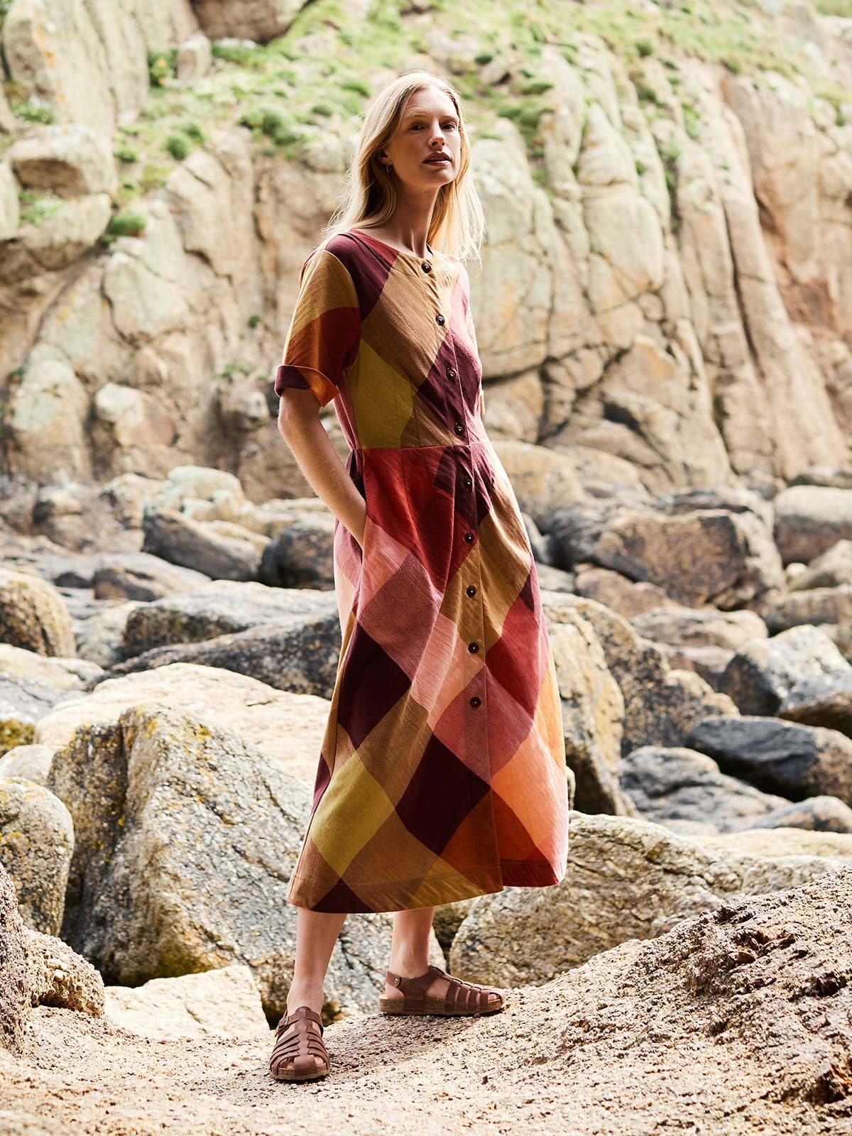 Bias Cut Midi Dress