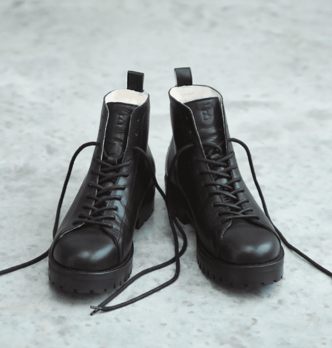 Siena Derby Boot In Black Suede
