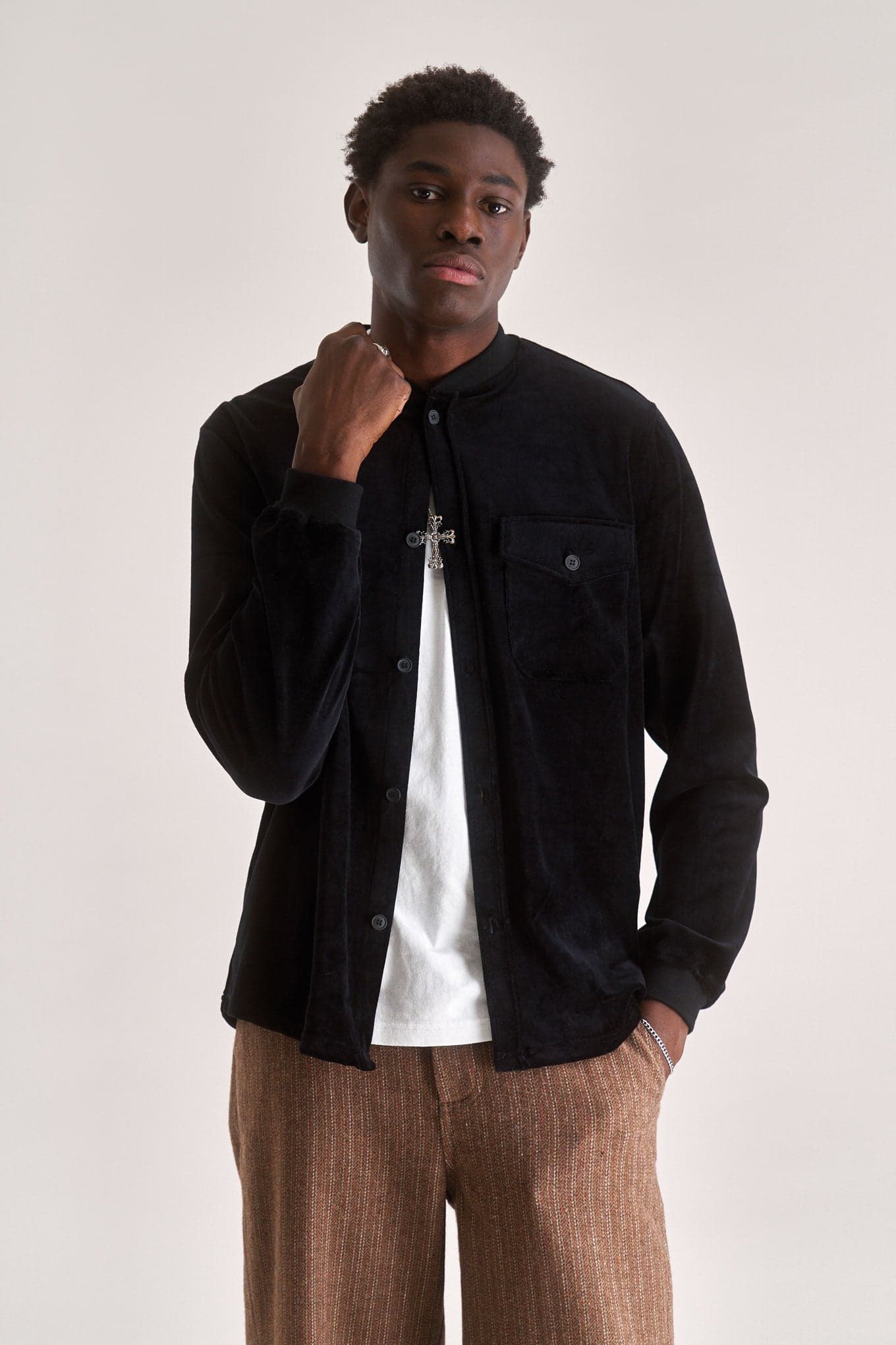 COLE Organic Cotton Shirt - Black Velvet