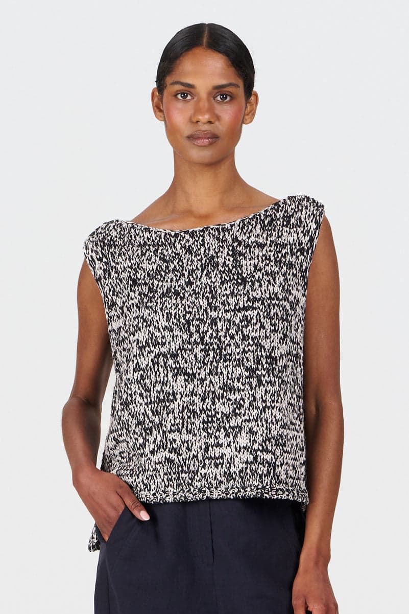 KALA Organic Cotton Blend Vest - Black & White