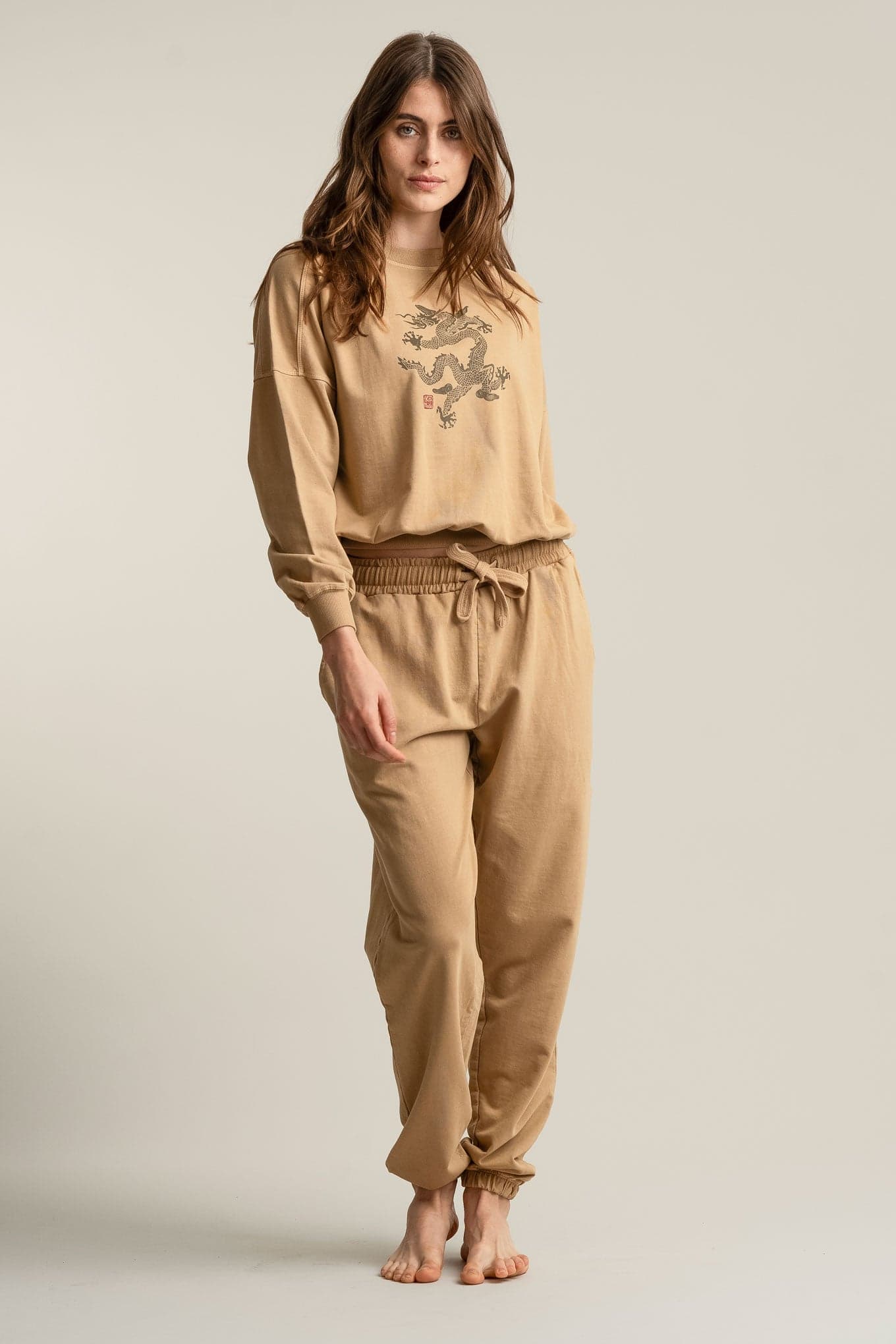 EVIE Organic Cotton Jogger - Croissant