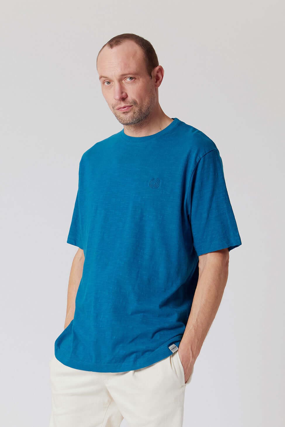 KIN - GOTS Organic Cotton Tee Teal Blue